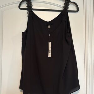 T Tahari Black Sleeveless Camisole Top